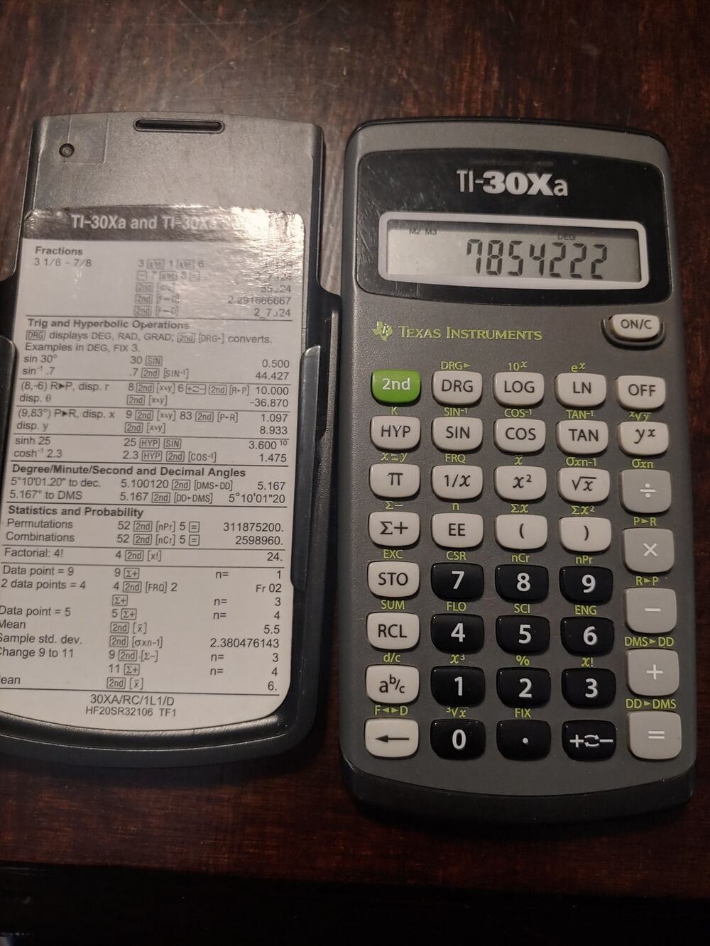 Texas Instruments TI30Xa Scientific Calculator
